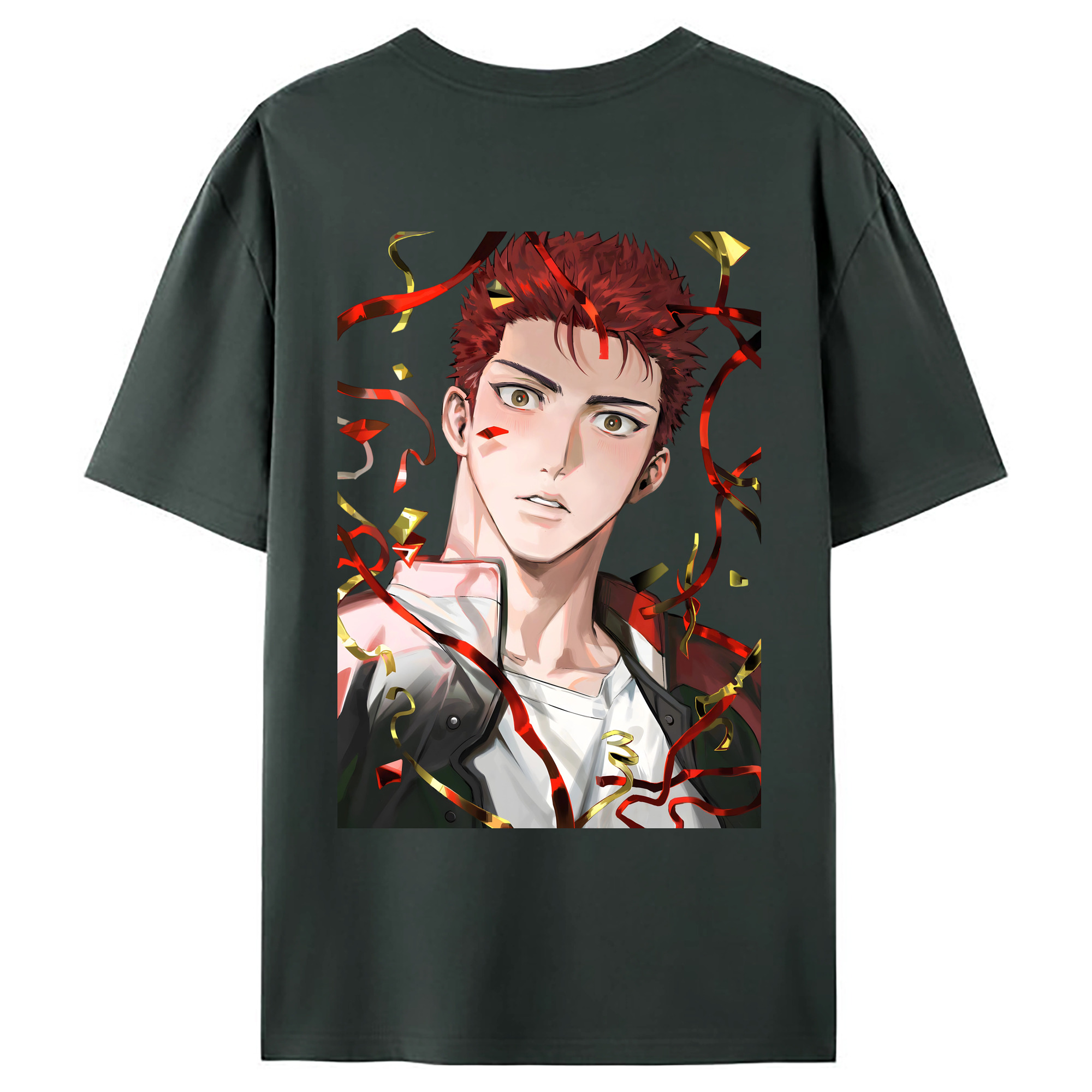 （画像用） SLAM DUNK／スラムダンク 綿100％ メンズ半袖Tシャツ（バックプリント） 通気性